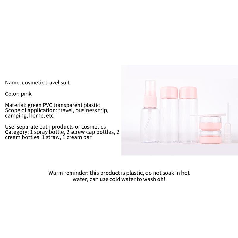 Aozbz 7 stk / sæt bærbar rejse mini kosmetiske flasker point aftapning makeup roterende sprayflaske potteboks