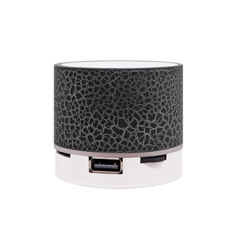 2024 neueste neue Mini-Crack Bluetooth Audio tragbare Plug-in Subwoofer Sound LED Licht drahtlose Lautsprecher: Black