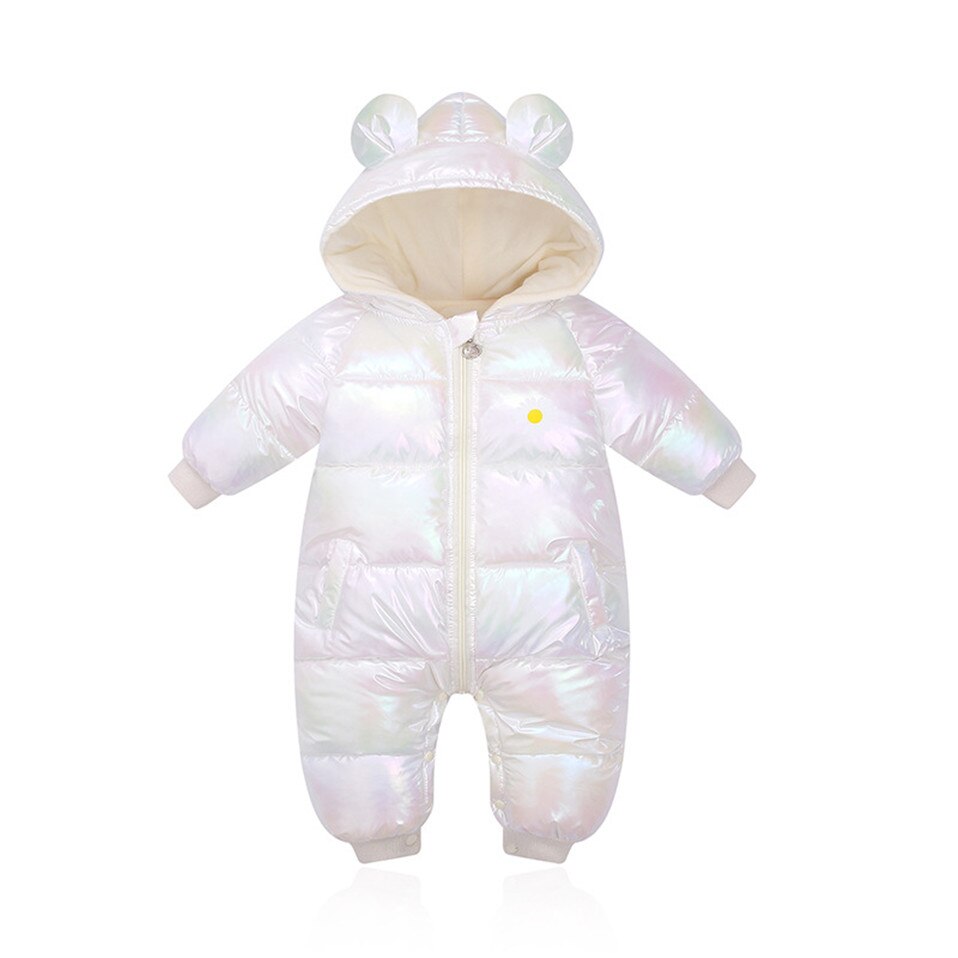 Macacão de inverno para bebês, fantasia infantil para meninos e meninas, roupas para recém-nascidos, outono 2021: Branco / 90cm