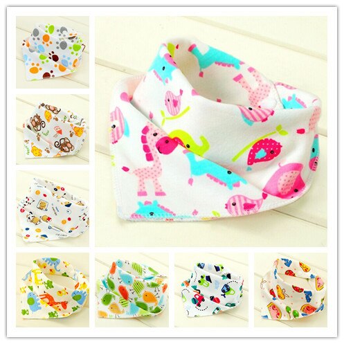 5 teile/los Organische Baumwolle Doppel Schichten Kinder Baby Lätzchen Handtuch Bandanas Dreieck Rülpsen Speichel Infant Kleinkind Bandana Schal