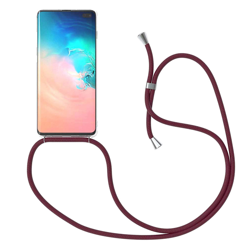 L2in1 funda de teléfono móvil colgante sobre la correa de la cuerda del cuello del teléfono móvil para Samsung S10/S10 Plus/S10 e/S9/S9 Plus/S8/S8 Plus: for S10 Plus / D