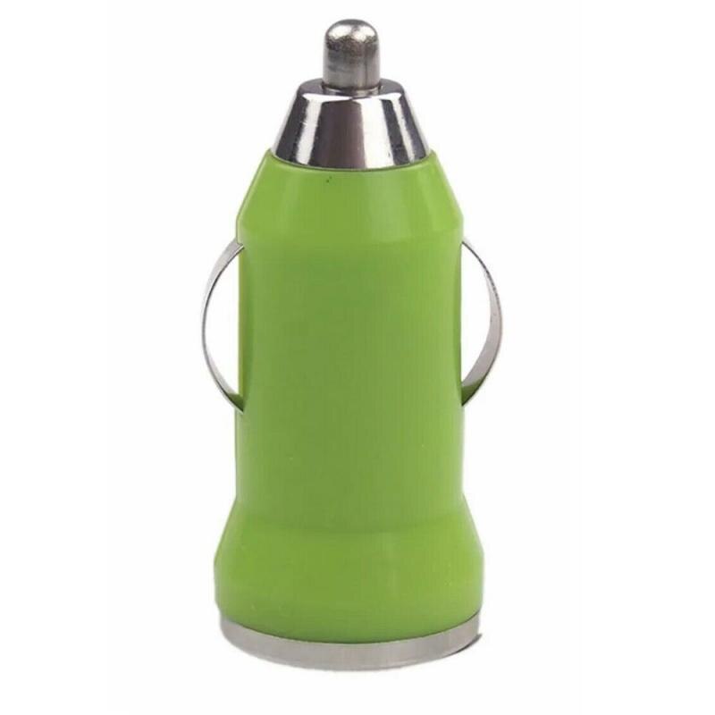 Car Charger Mini Dual USB 12v Lighter Socket Adapter plug fast charging Car usb: Green