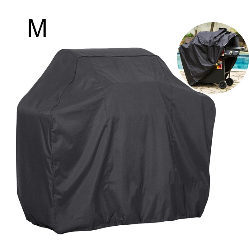 Barbaca Barbacoa negro cubiertas de Barbacoa a prueba de agua Parrilla de lluvia al aire libre Protector antipolvo para Gas carbón eléctrico Barbe: G229808A