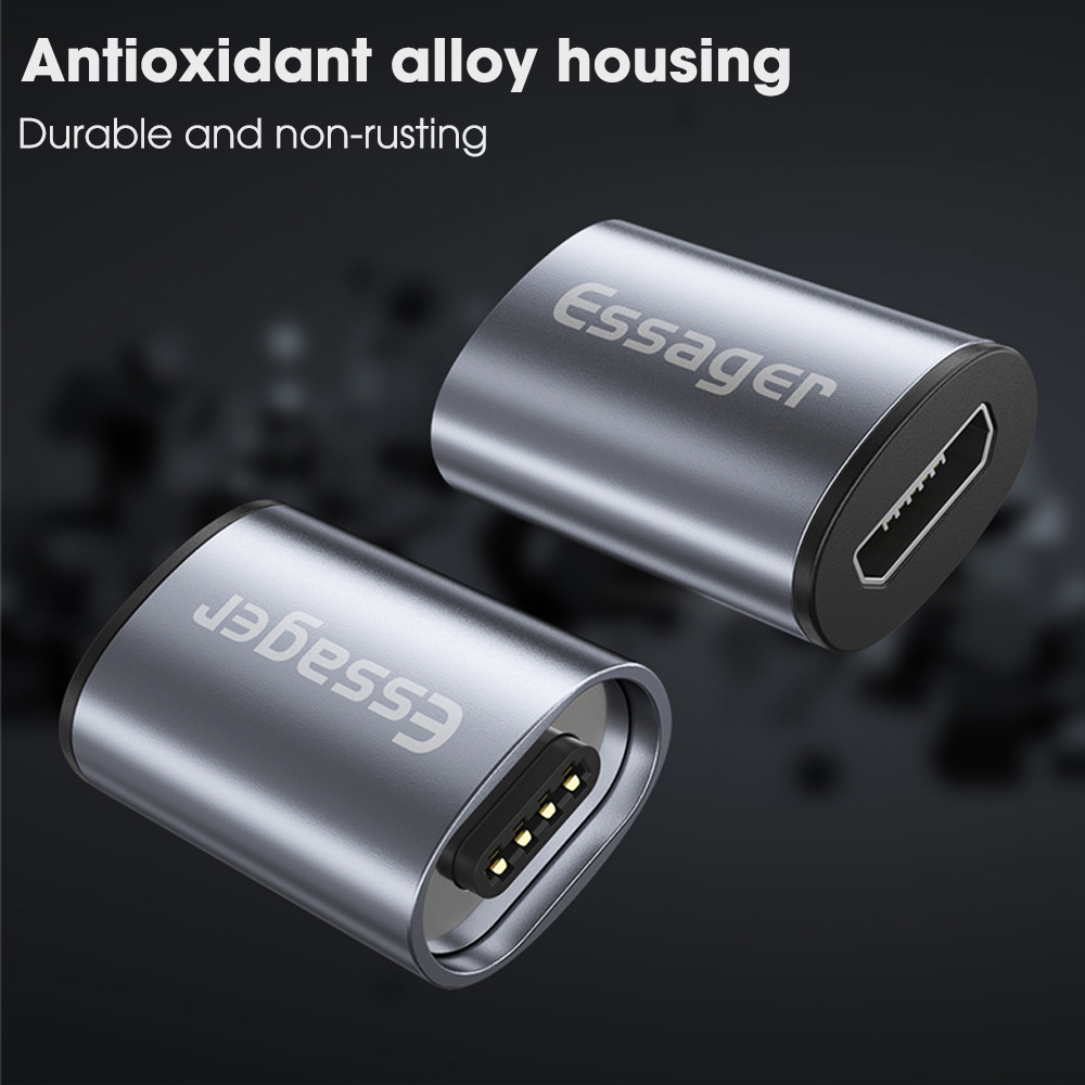 Magnetische USB Adapter - Micro USB Type-C Tips - Android Telefoon Datatransfer Kabel Converter