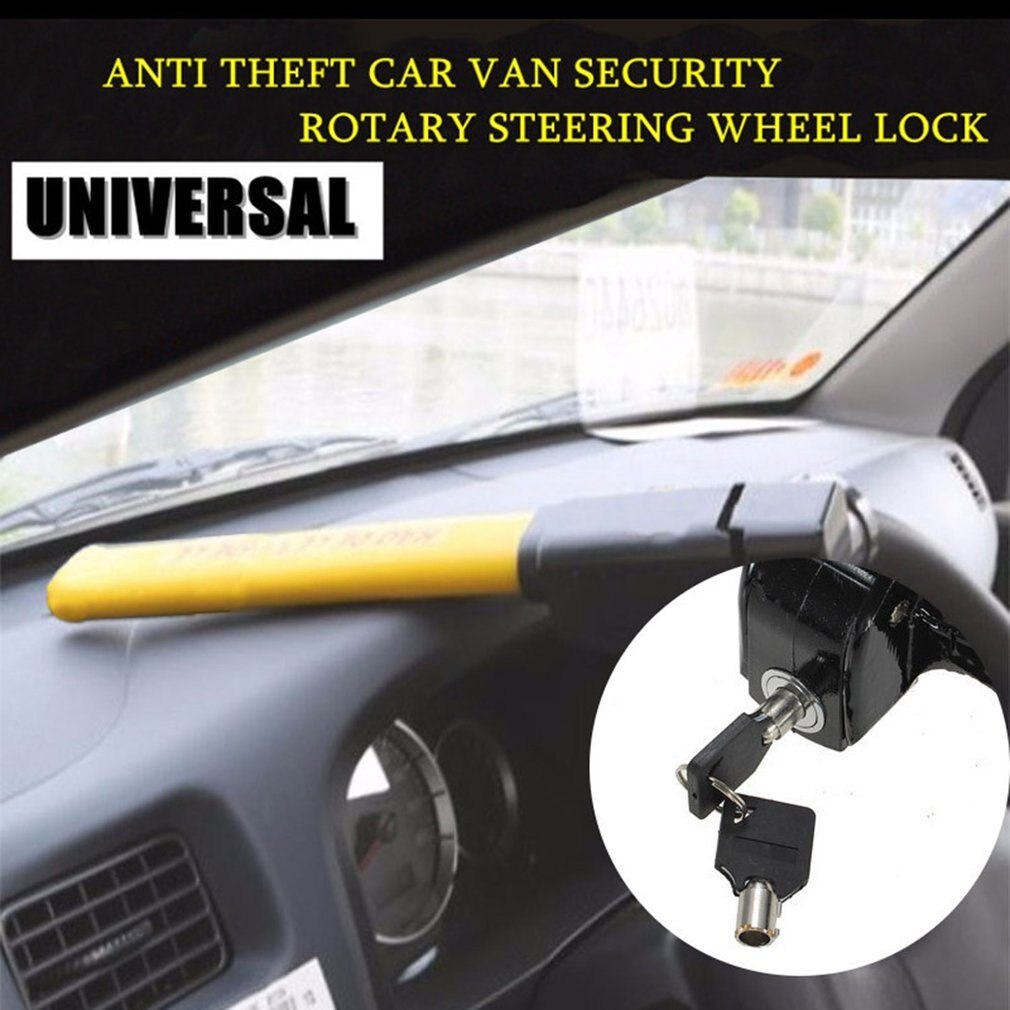 Universal Heavy Duty Anti-theft Steering Wheel Lock Car/Van Security Rotary Steering Wheel Lock Enhance Car Security