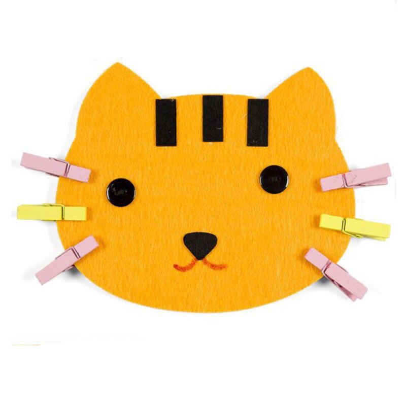 Teaching Kindergarten Manual DIY Weave Cloth Baby Early Learning Education Toys Montessori Teaching Aids Math Toys: Cat