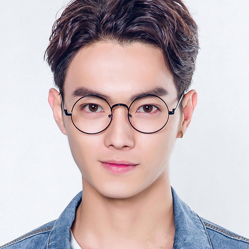 Round Glasses Transparent for Screen Computer Lenses Metal Frame Eyeglasses Women Men Anti Blue Ray Oculos De Grau Spectacles