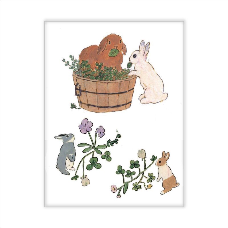 Schattige konijnen cartoon dieren sticker pvc cartoon stickers dagboek sticker plakboek decoratie briefpapier stickers: 1