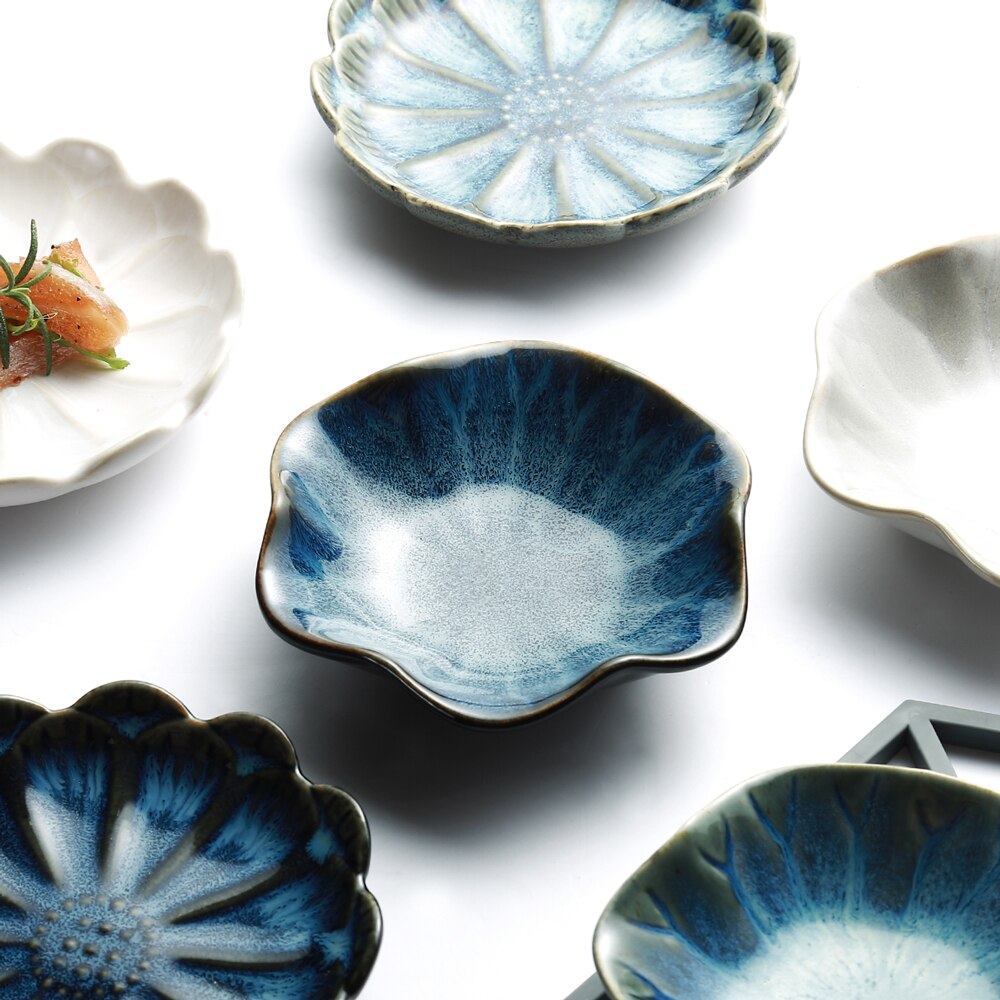 Japanese-style Kiln Change Ceramics Dish Sauce Dish Pot Sauce Dish Home Kitchen Tableware