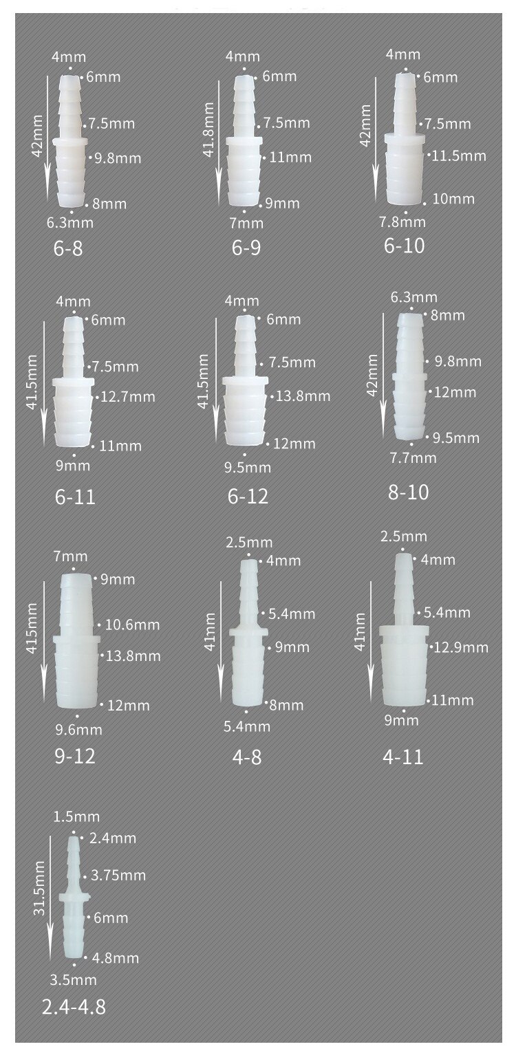 Aquarium Hose Variable Diameter Straight-through Joint, Adapt to Various Sizes of Hoses, Fish Tank Garden Water Pipe Adapter