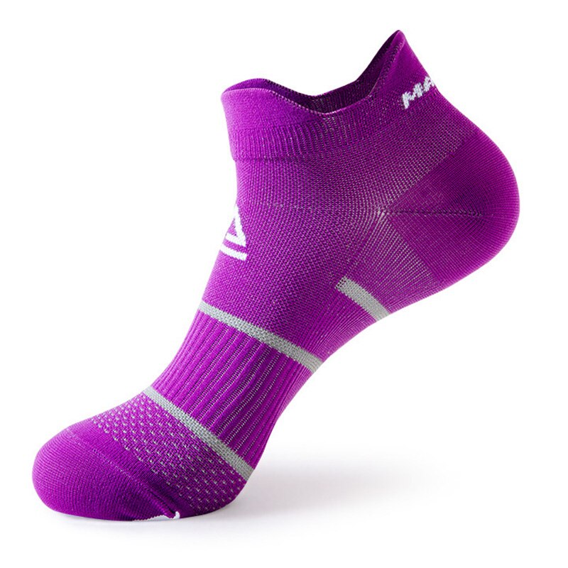 Sportliche lauf- und radsocken für damen und herren, dünn, atmungsaktiv, schnelltrocknend, kurze kompressionssocken für Fitness und freizeit: Lila / Männer 40-44
