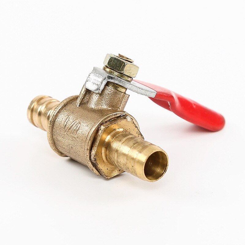 6mm-14mm Hose Barb Inline Brass Water Oil Air Gas Fuel Line Shutoff Ball Valve Pipe Fittings