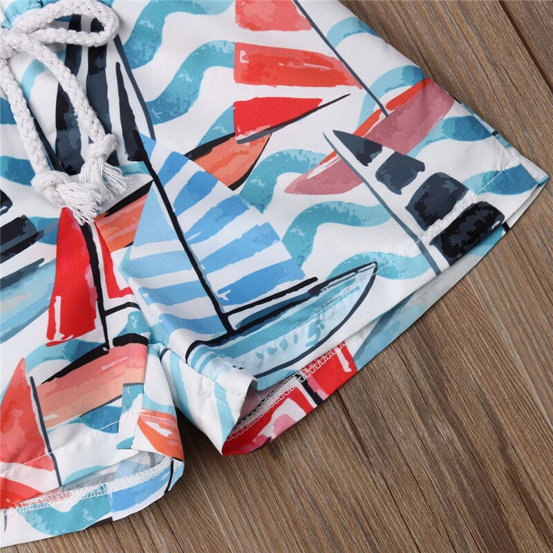 Hawaiian Style Baby Boy Elastische Board Shorts Bloemen Tailleband Kids Zwemmen Bodem Casual Baden Peuter Zomer Strand Shorts