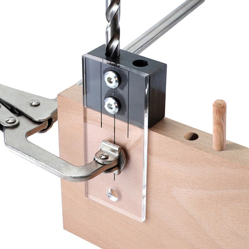 Dowel jig akryl herdet stål lomme hull jig 1/4 tommers bor guide locator