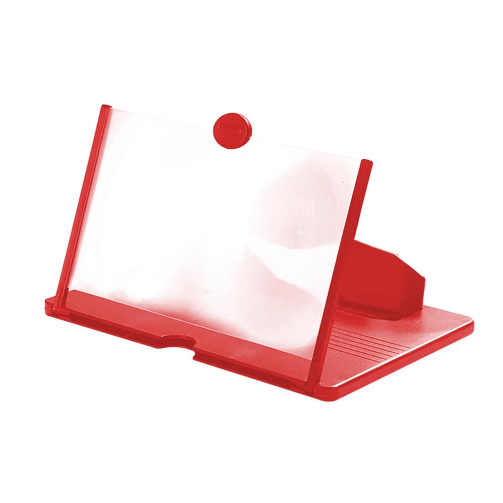 12 Cal duży ekran 3D HD wzmacniacz ekran ekran telefonu komórkowego lupa na stojak na Smartphone: Red