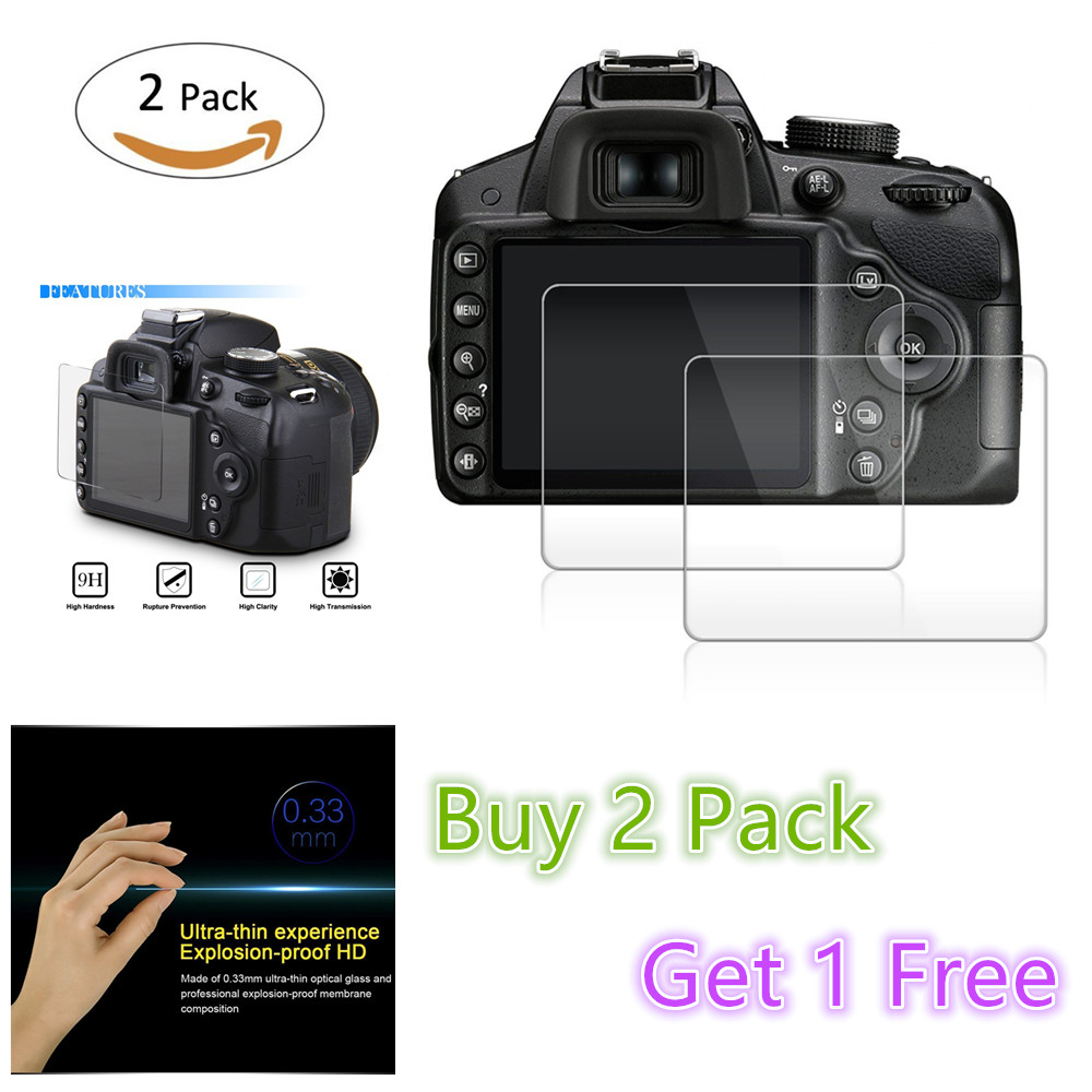 2 pack 9h härdat glas lcd skärmskydd för sony  a6600 a6400 a6300 a6100 hx95 hx99 dsc -hx400v hx400v dsc -h300 h300