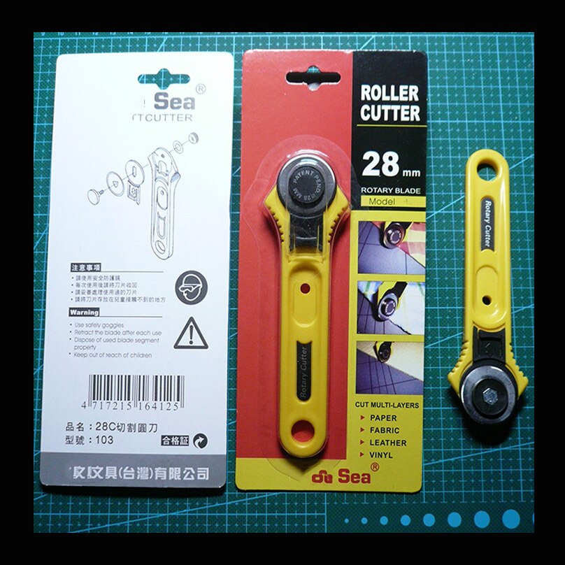 28mm/45mm Mes Roller Cutter Roterende Mes Snijden Mat Kit Leathercraft Tool