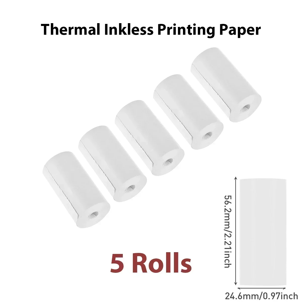 Termisk printerpapir til mini-klistermærke-kvitteringsprinter bærbar bluetooth-lommeprinter hvid farve klæbrig gennemsigtig papir: Gul