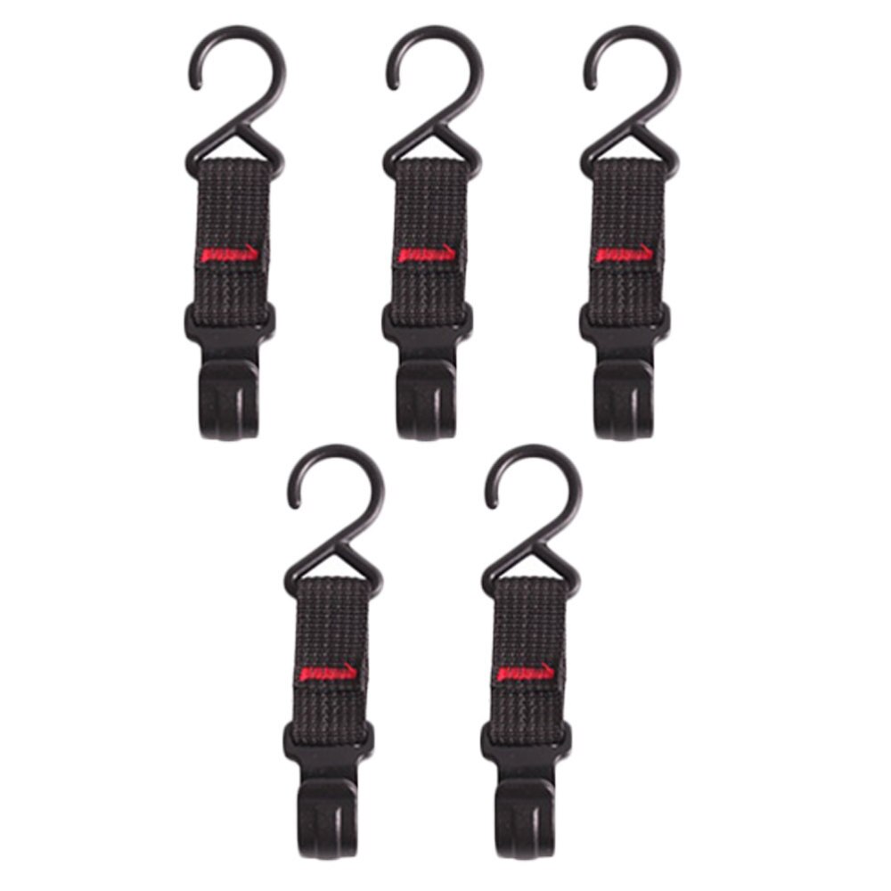 5Pcs Outdoor Camping Tent Pole Hook Camping Hook Outdoor Hook Hanging Hook for Outdoor Camping: Black