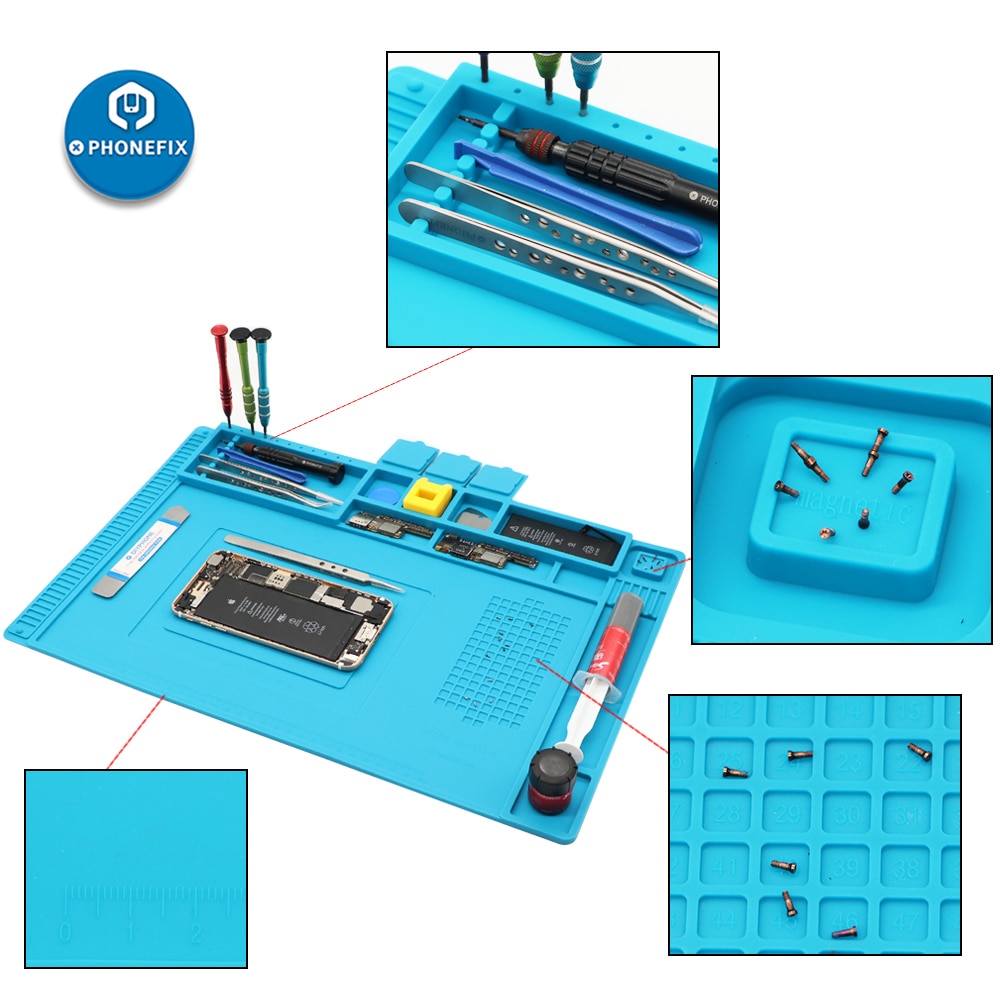 Warmte Isolatie Siliconen Pad Bureau Werk Mat Onderhoud Platform Voor Elektronica Computer Telefoon Diy Lassen Rework Reparatie Tool