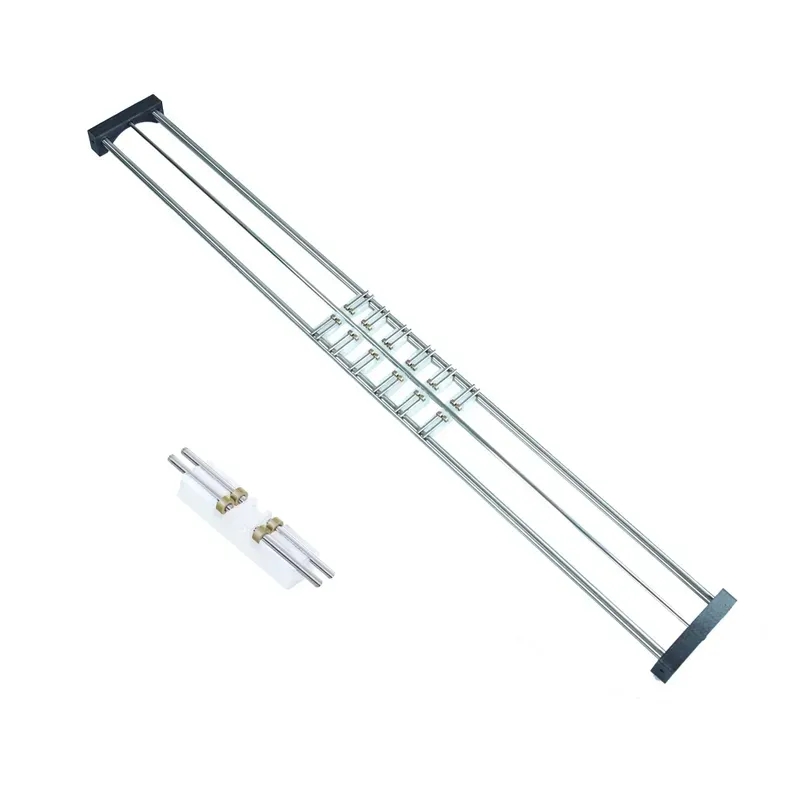 1/160 N Scale Train 50cm Track Model Accessories Train Treadmill Track Bearing Test Stand With 6 Rollers / Single Roller Module