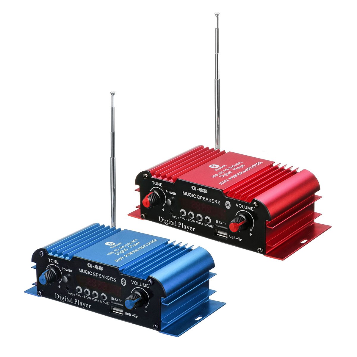 2CH 200W * 2 12V Mini Verstärker Hause Audio- Einrichtungs Möbel Auto Verstärker HiFi Verstärker 20-20KHZ Unterstützung bluetooth FM Radio