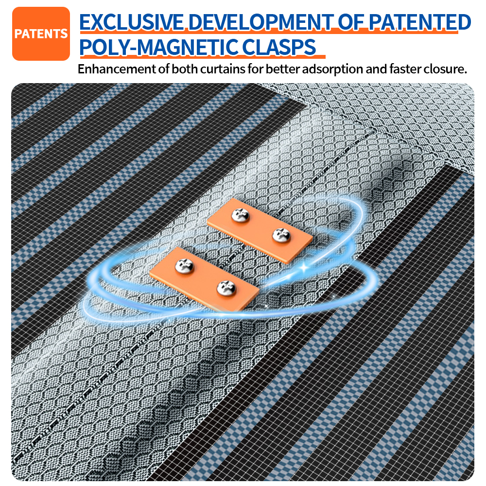 Cortina de listra magnética longa anti-mosquito porta cortinas abertura lateral isolamento porte verão decoração interior design sem perfuração