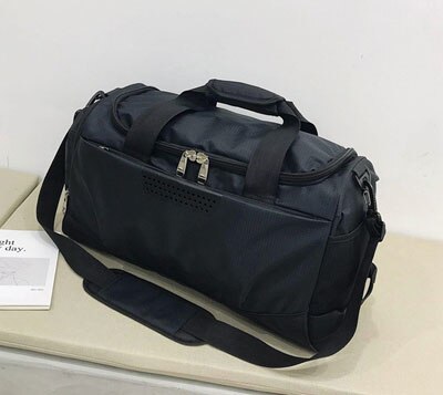 Sporttas Waterdichte Sporttas Polyester Mannen/Vrouwen Grote Capaciteit Packable Sporttas Voor Schoenen Opslag Rugzak, T-8037: zwarte kleur