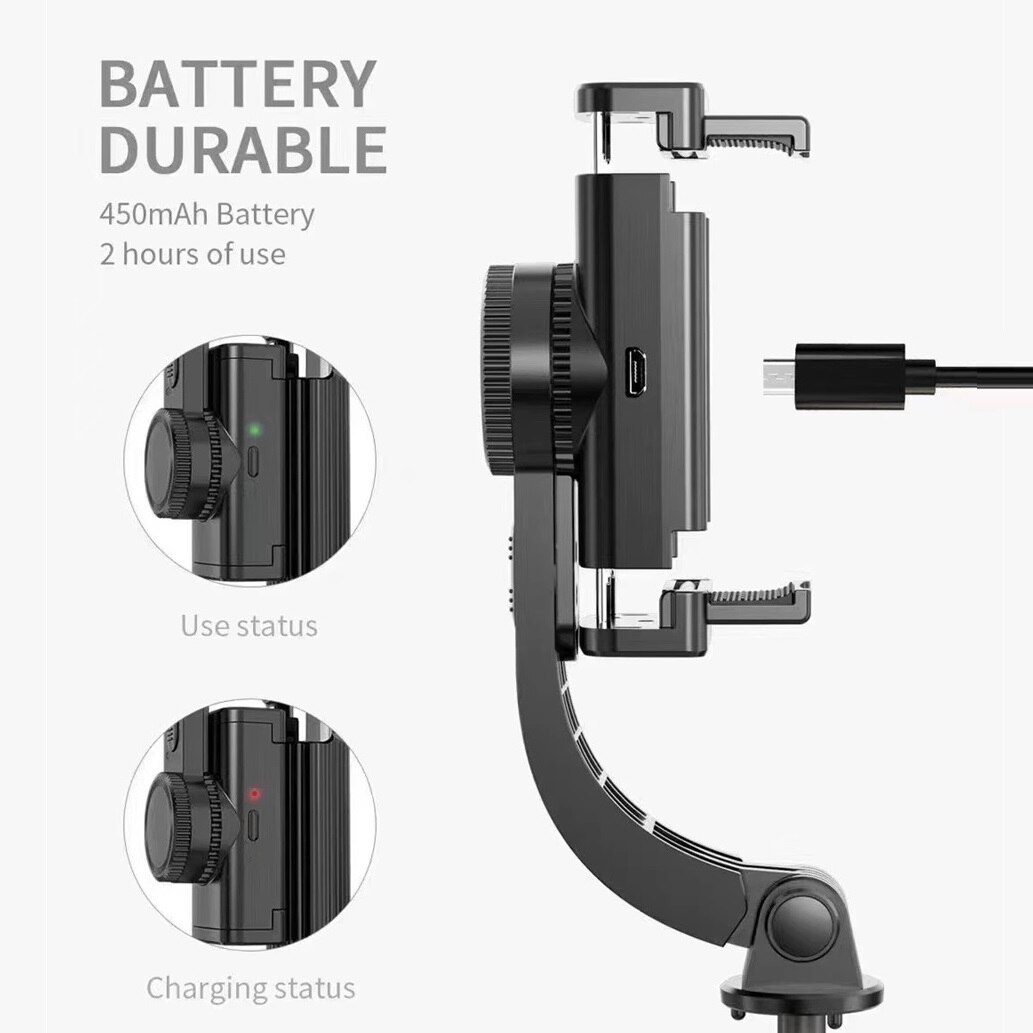 Roreta 2022 Handheld Gimbal Wireless Bluetooth Phone Gimbal Stabilizer for iPhone Tripod Gimbal Smartphone Stabilizer Gimbal