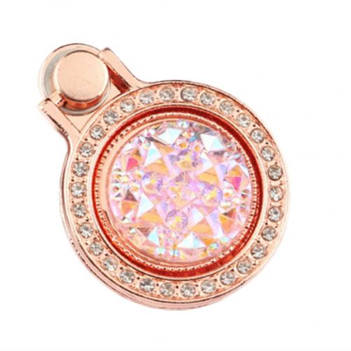 Funda con diamantes de imitación para iphone 5S, funda trasera con espejo para iPhone X, 8, 6, 6S, 7 Plus, XR, XS, Max, soporte para dedo: Rose Gold