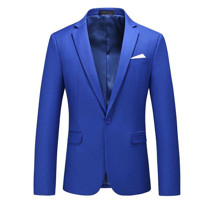 MOGU Reine Farbe männer Blazer Eine Geschmack schlank passen Hochzeit Kleid Für Männliche Neue lässig Blazer Asiatische Größe 5XL Anzug Jacke: Königliches Blau / asiatisch Größe XL