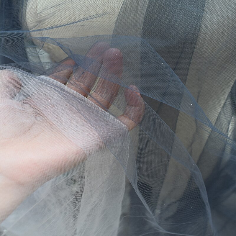 1Y/lot Dark gray gradient chiffon mesh fabric Perspective gauze dress wedding decoraton