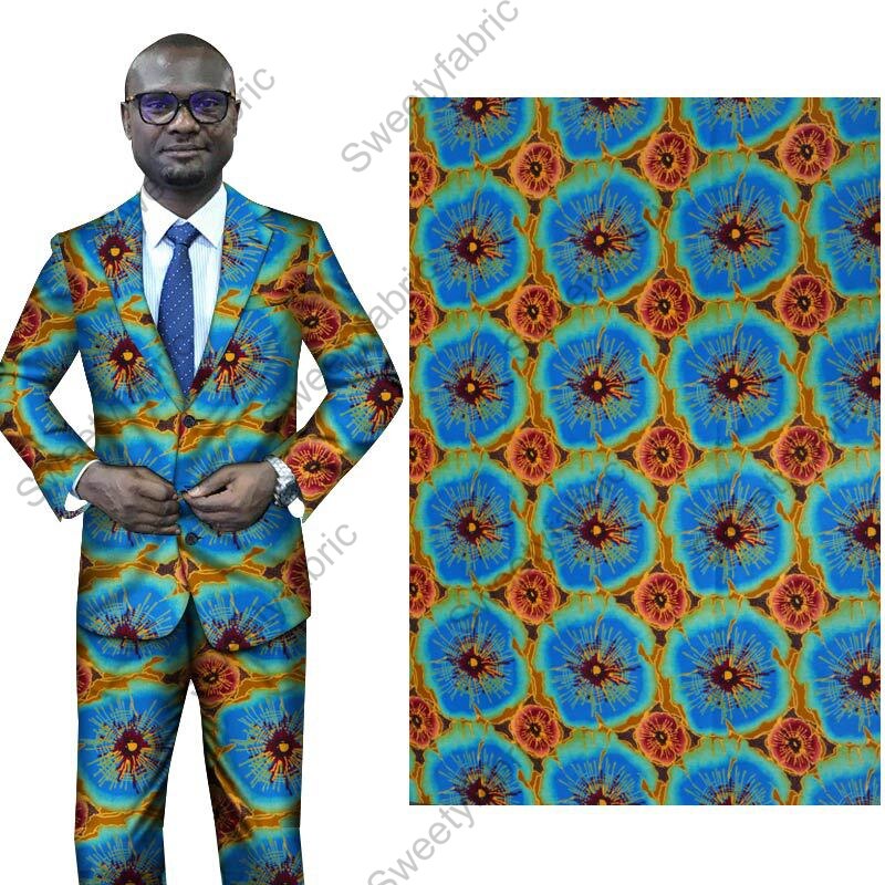 100% baumwolle Afrikanische Drucke Wachs Stoffe Nederlands Pagne ankara Wahre Holland Für NäHenne Kleid Vorhänge 6 Meter