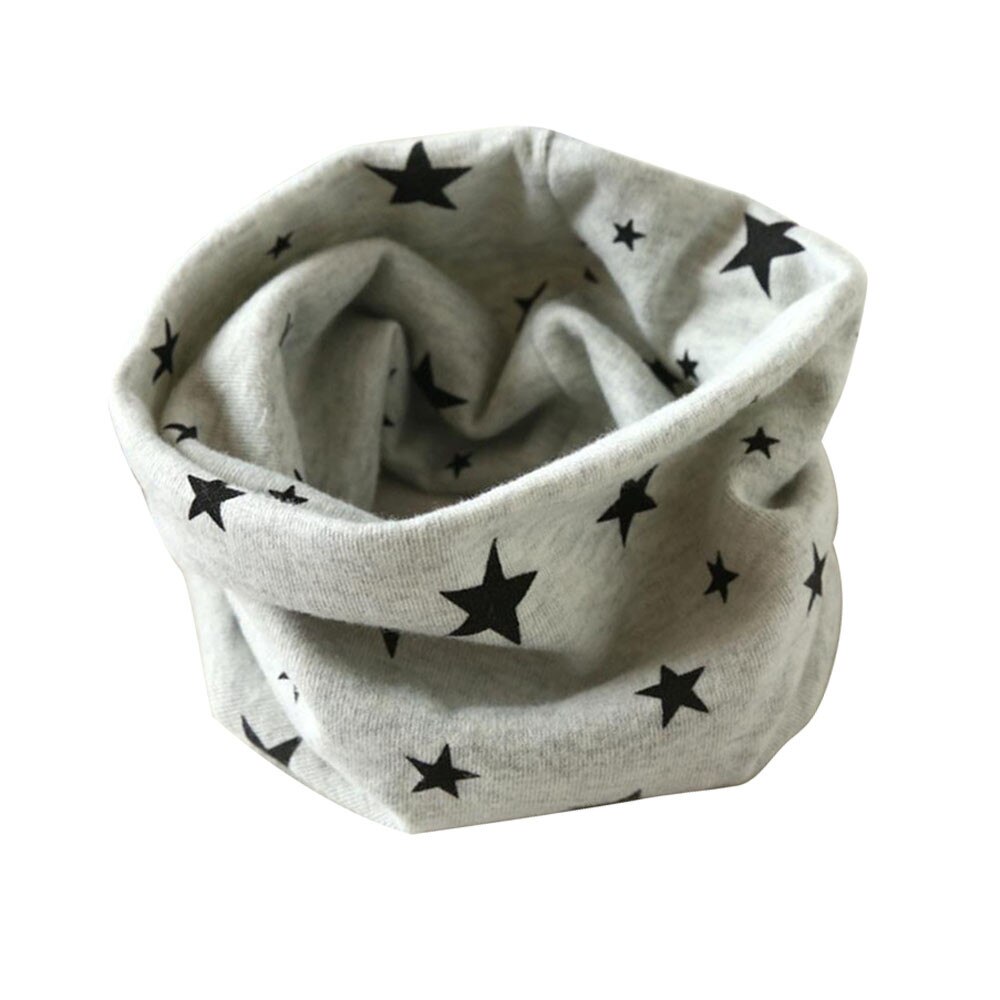 Bufandas de cuello redondo para bebés, bufanda de algodón de 40x37cm para niños de 2 a 10 años, otoño e invierno,: Gray 