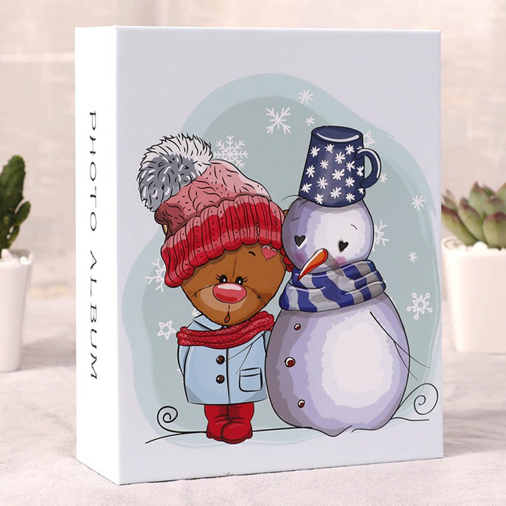 Album Photo 6 pouces, 100 poches, livre Photo interstitiel, pour enfants, famille, cadre de rangement d'images: Snowman