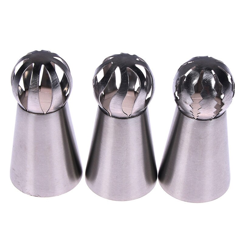 4 stks/set Russische Icing Piping Cake Nozzle Bol Snoepgoed Pastry Tips Suiker Ambachtelijke Cupcake Decorateur Bakvormen Gereedschap