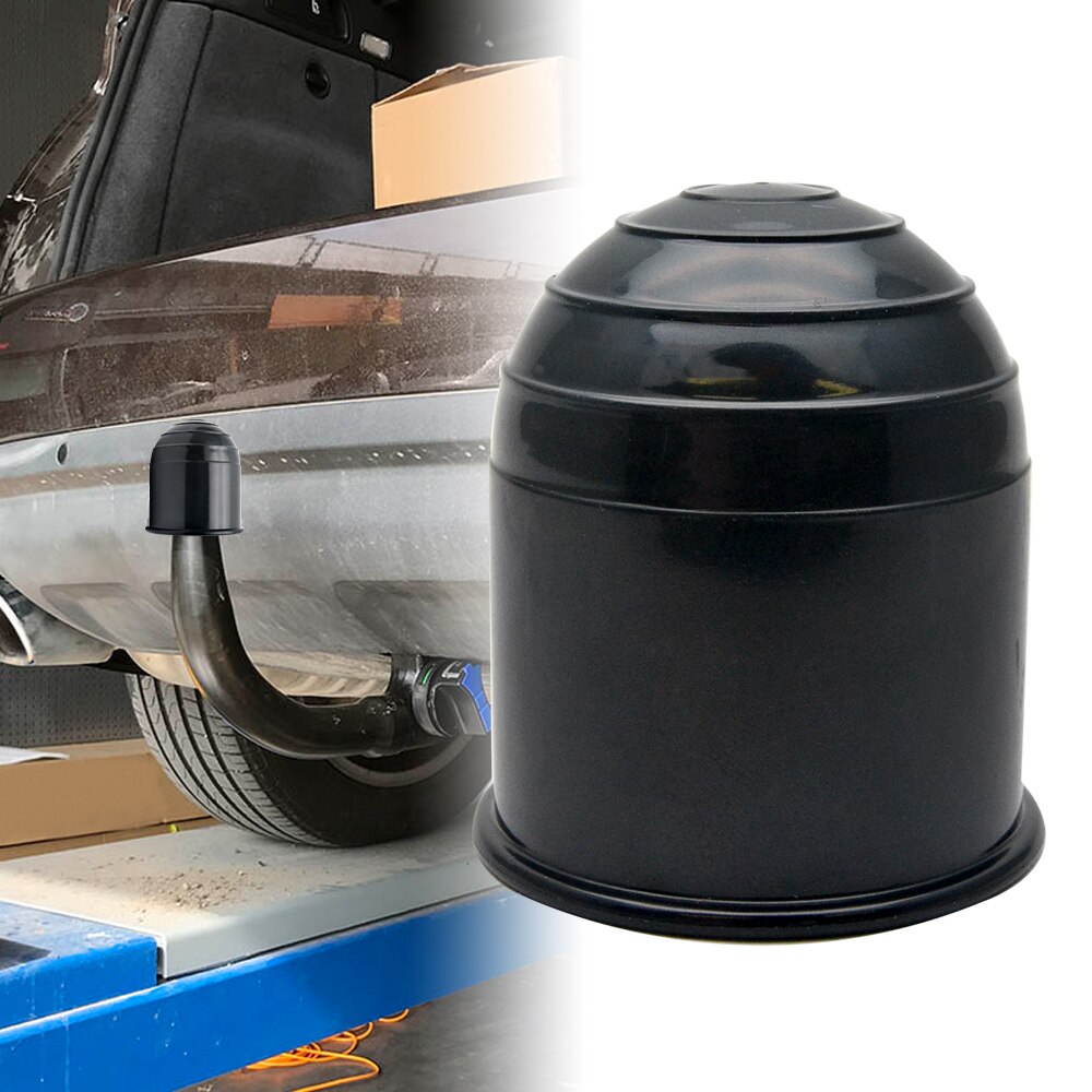 Couvercle de boule de remorquage en plastique pour voiture attelage de remorquage remorque de caravane boule de remorquage protéger 50mm accessoires de remorque outil de réparation noir