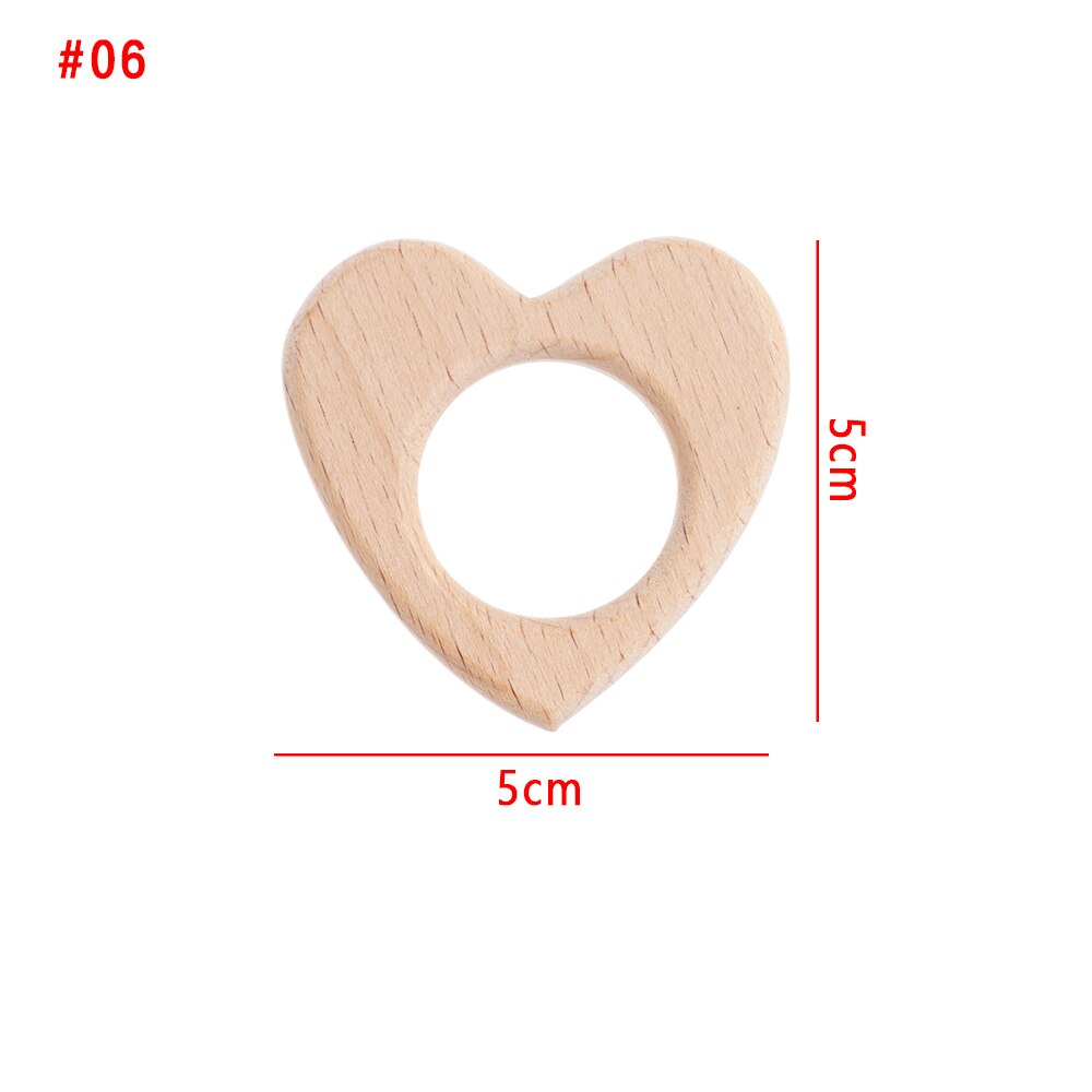 1 Pc Diy Verpleging Hout Hanger Kinderziektes Speelgoed Baby Leuke Dierlijke Vorm Food Grade Materialen Biologische Chew Zuigeling Tanden speelgoed: 06