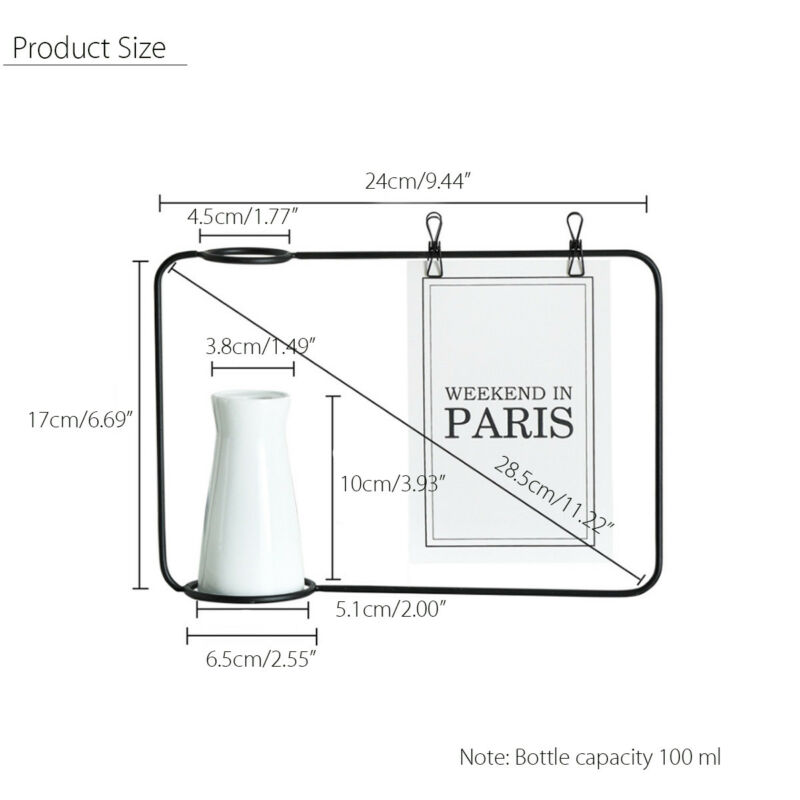 Iron Photo Frame Stand Postcard Clip Holder Home Decor Family Friends Photo Frame