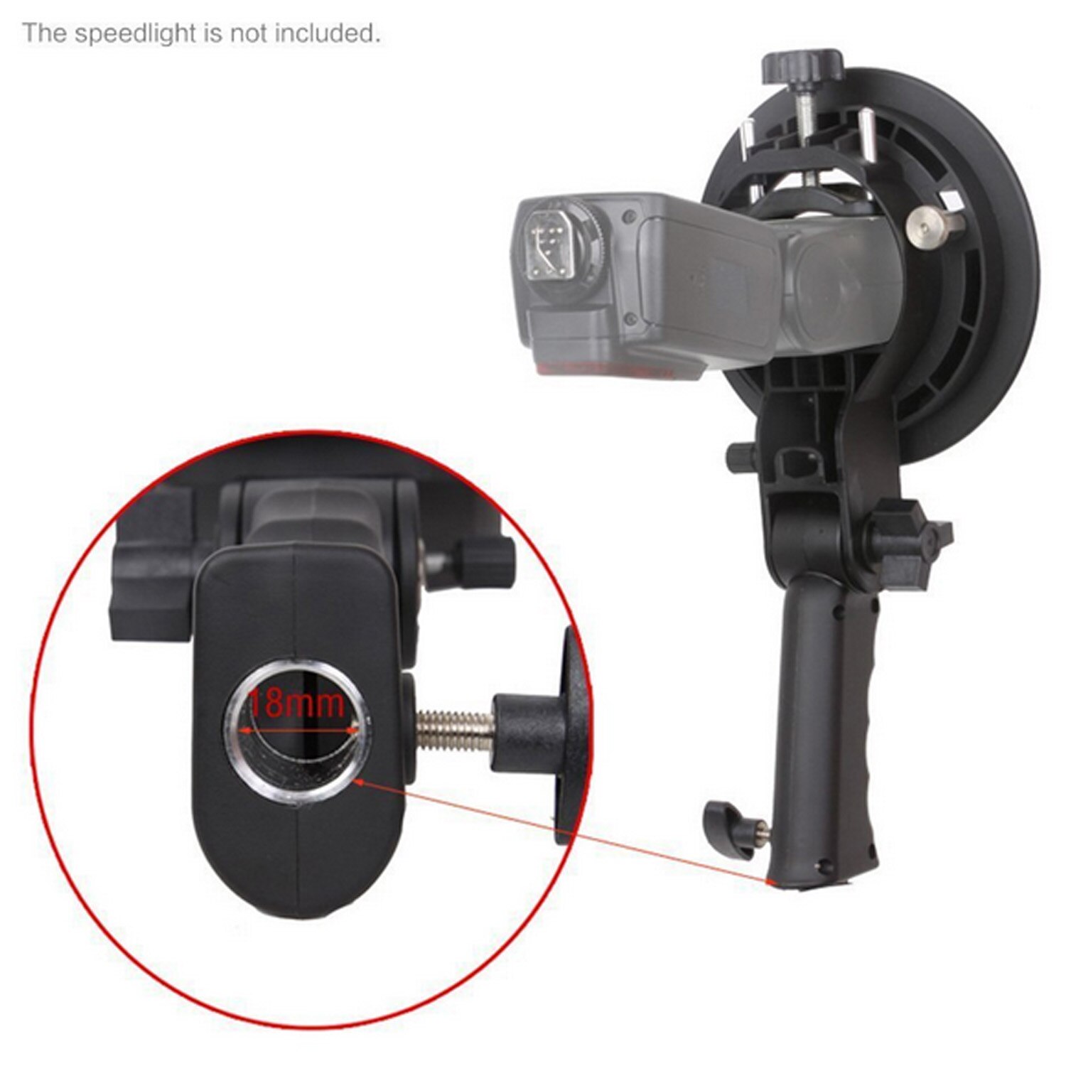 Gosear Draagbare S-Type Flash Bracket Mount Stand Met Handvat Voor Canon Nikon Yonnuo Godox Bowens Softbox Radome Paraplu gadgets