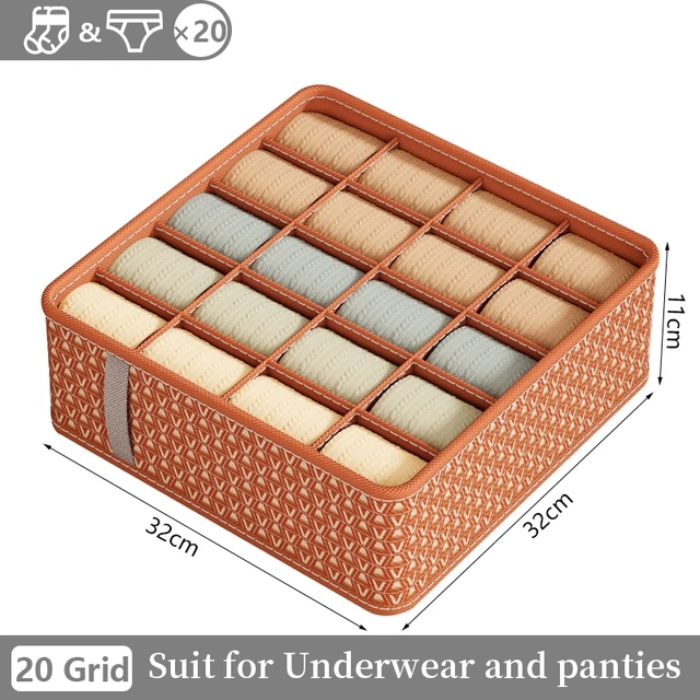 Ondergoed Opbergdoos Slaapzaal Slaapkamer Garderobe Ondergoed Organizer Opvouwbare Bh Sokken Lade Divider Box Kast Organizer: plum
