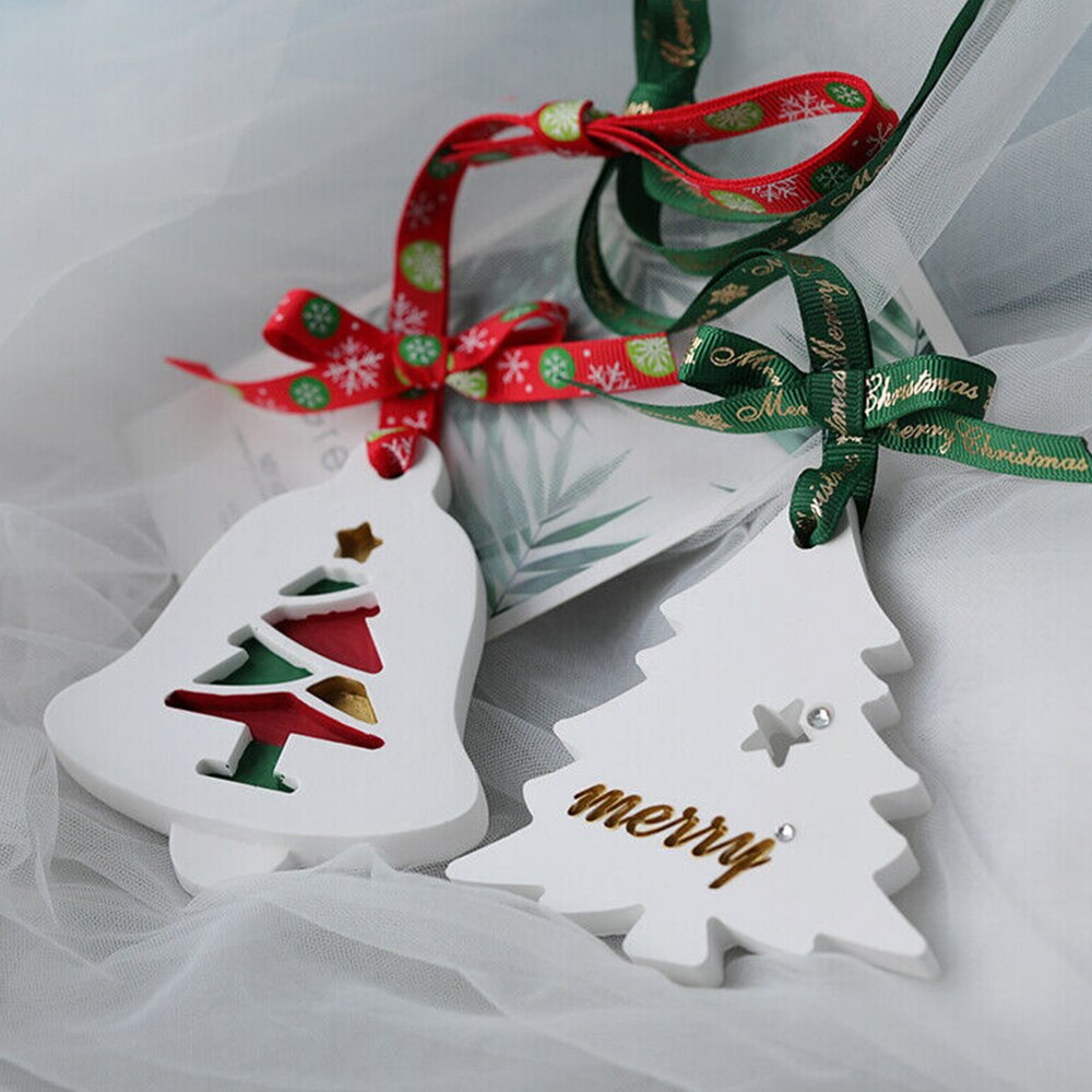 Diy krystal epoxy skimmel notering juletræ elg vedhæng taske ornament dekoration silikone skimmel jul hængende tag
