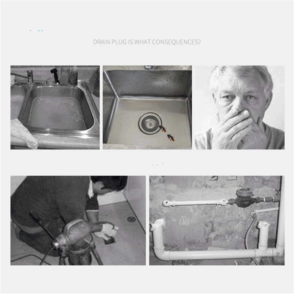 Flexible de nettoyage de la tuyauterie pour l'évier,accessoire, outil pour déboucher les tuyaux et gratter les saletés à l'intérieur, avec un manche à ressort, taille 61,5 cm