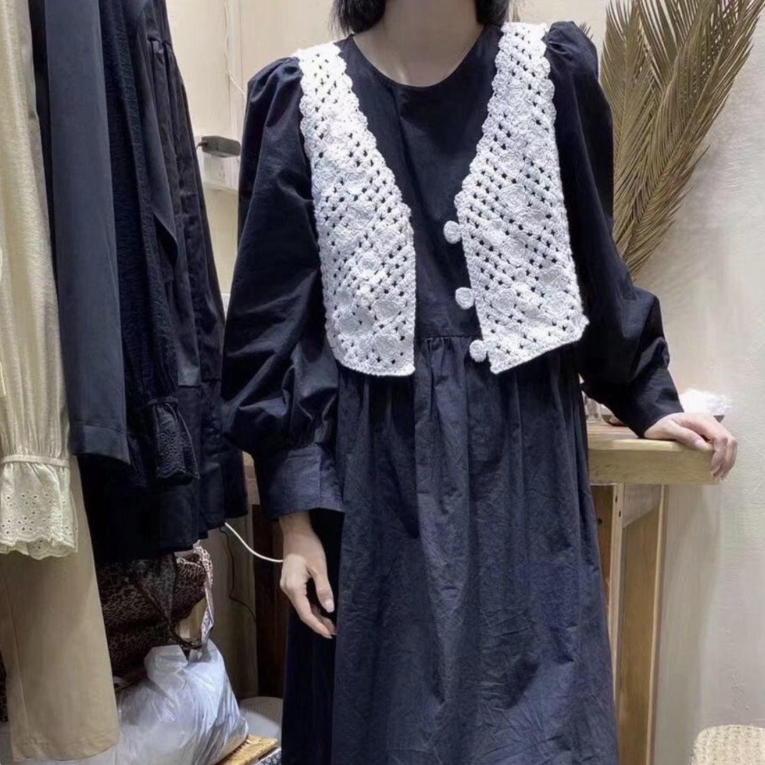 2021 nuove ragazze primavera ed estate gilet lavorato a maglia moda Cardigan giacca All-match giacca di pizzo
