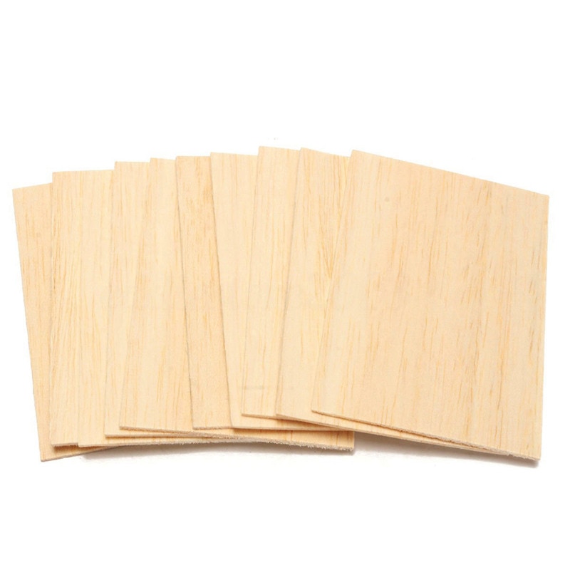 10Pcs Balsa Wood Sheets Wooden Plate 150*100*2mm For House Ship Craft Model DIY: Default Title
