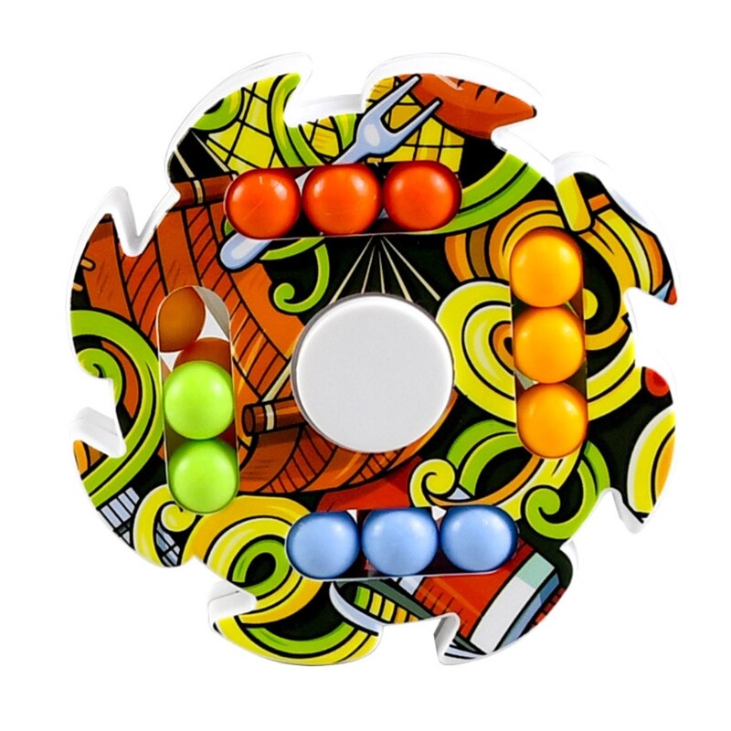 Handhold Bead Puzzle Fine Motor Skill Training Sensory Toy for Activity Center K92D: Yellow