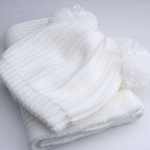 Furtalk lasten talvihattu ja huivisetti lapsille lämmin talvi kaksinkertainen pom pom hattu poikavauva tytöt fleece neulottu pipo hattu ja huivi