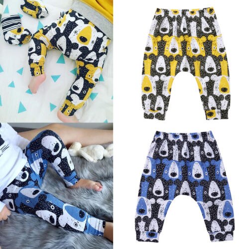 Infant Kid Baby Boy Girl Pants Cute Animal Bottoms Harem PP Pants Casual Cotton Autumn Trousers Baby Boys 0-3T