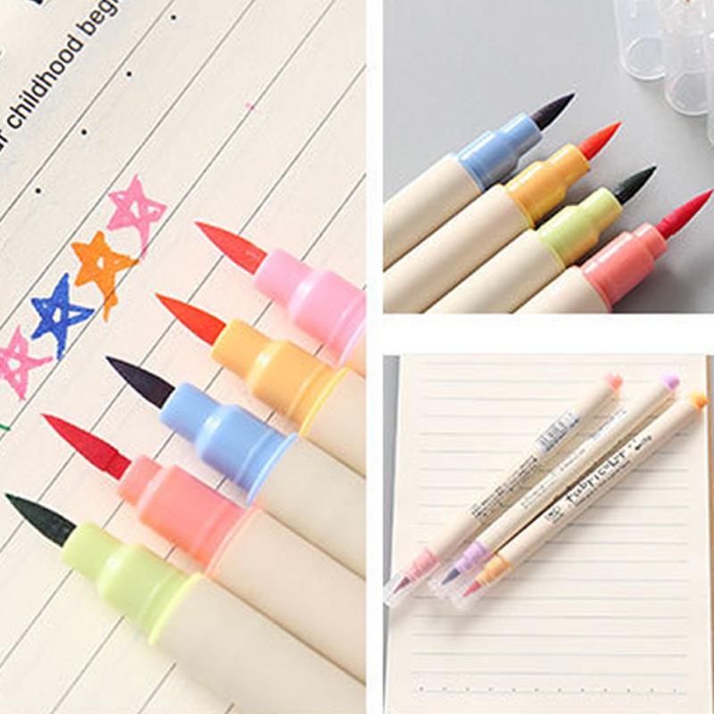 Color Writing Pens 10pcs Stationery Soft Watercolor Pen Painting Pen Set China Calligraphy Drawing Art School Supplies