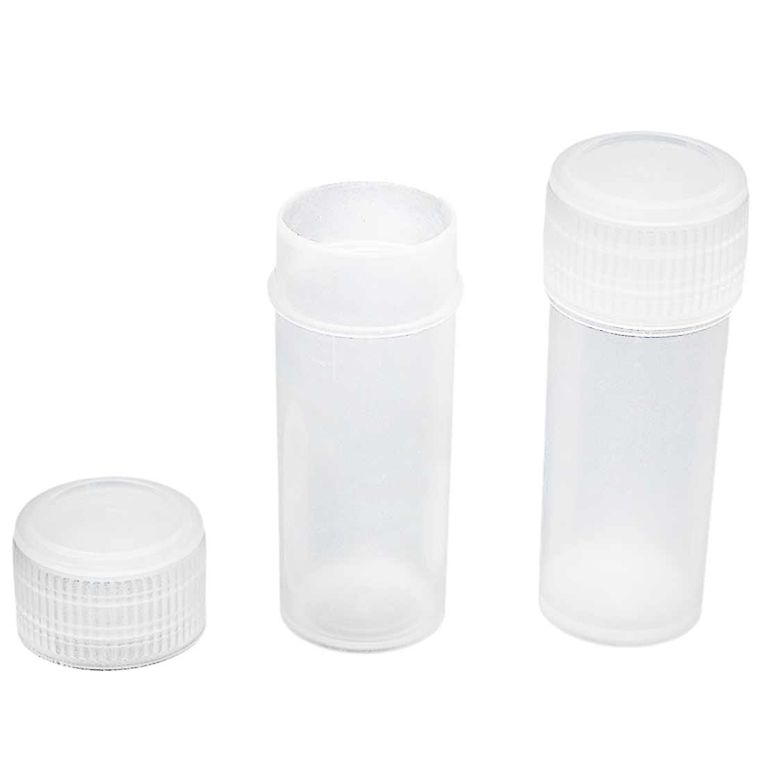 Storage Containers White 20PCS 5ml Plastic Sample Bottle Small Bottle Test Tube Mini Bottles Sample Container
